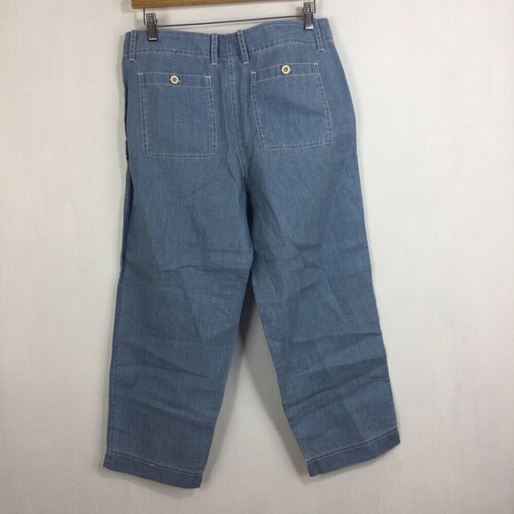 Tommy Bahama Womens Sea Glass Cropped Pants Buccaneer Blue Size 6 NWT MSRP $110 - Picture 3 of 8